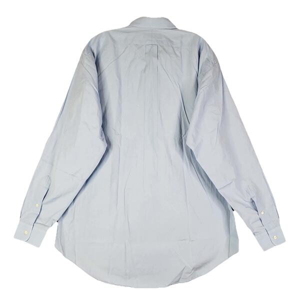 Polo Ralph Lauren Shirt Mens Size Large Solid Blue Button Down Oxford LS - Picture 2 of 8